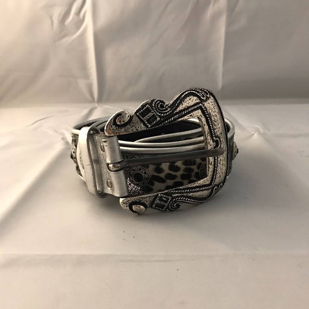 Nanni Silver/Multi Leather Belt
